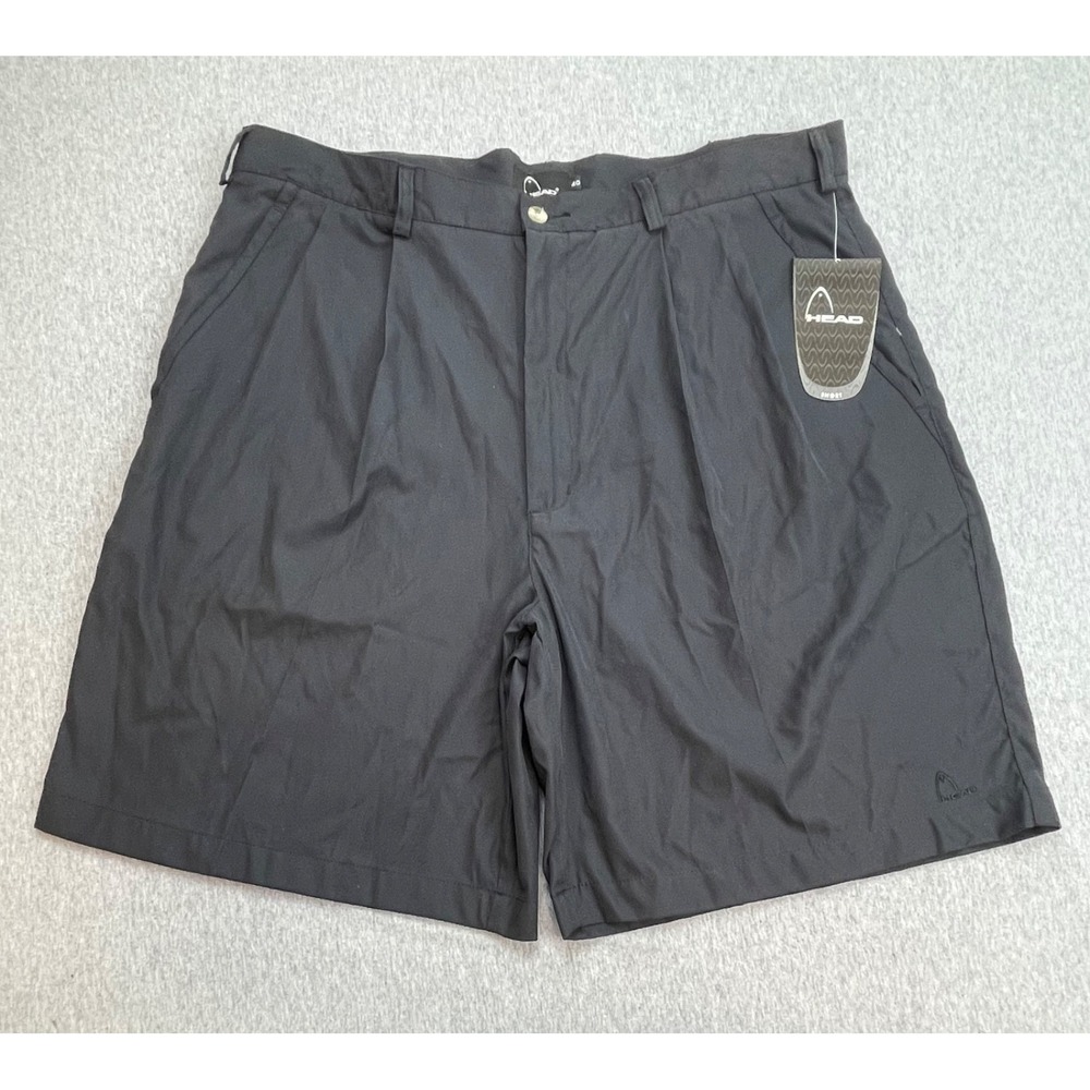 Head Shorts Mens 40 Black Performance Pleated 9" Inseam NWT